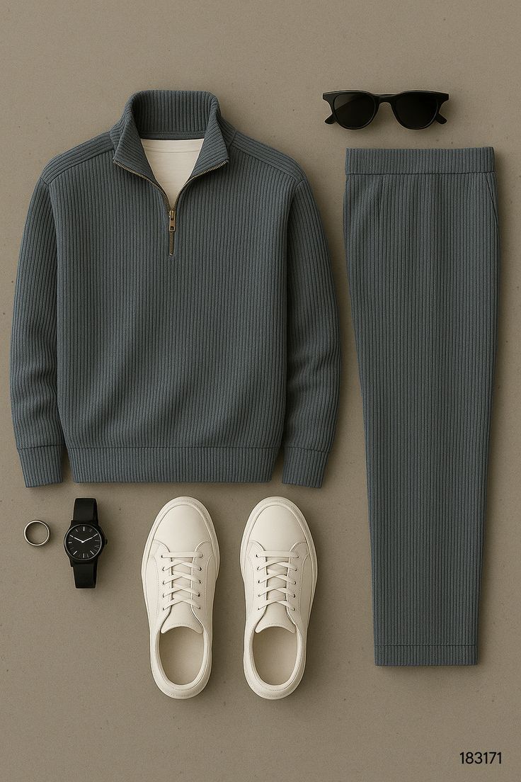 Slate Quarter-Zip Set